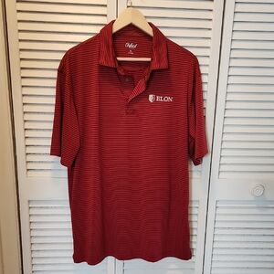 Oxford Maroon Striped Polo Shirt